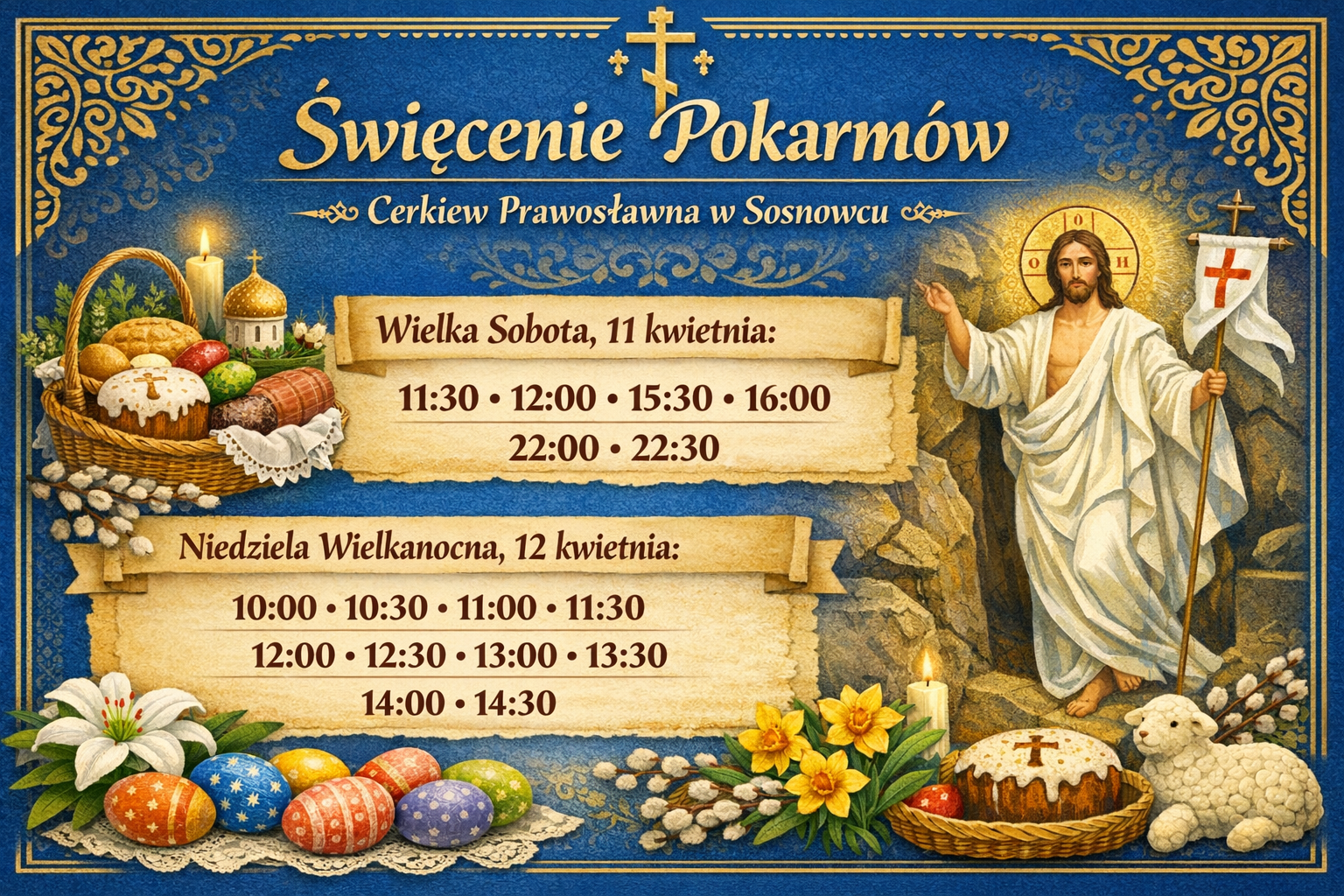 Święcenie koszyczków wielkanocnych podczas Prawosławnej Wielkanocy